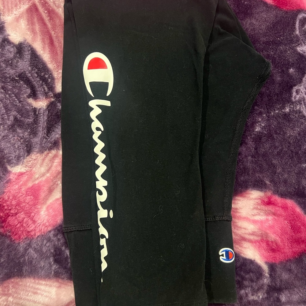 Champion Black Long Sleeve with Logo